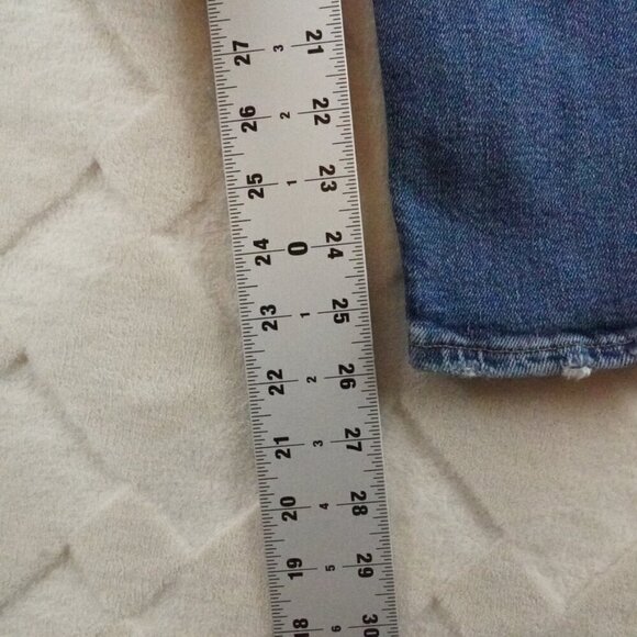 AGOLDE Nico High-Rise Skinny Jeans Womens 25 Button Fly Blue Denim - Picture 8 of 11